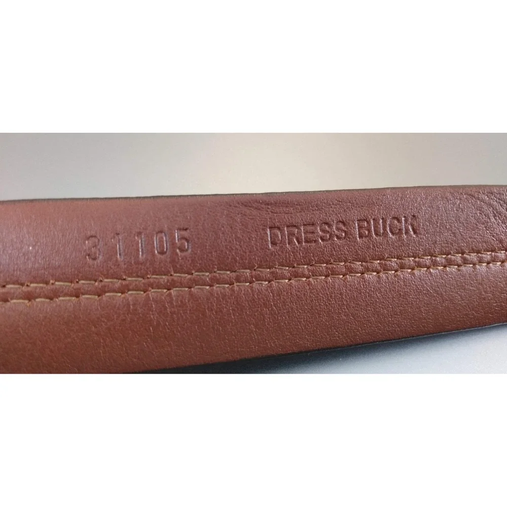USA Leather CROOKHORN Brown Suede Belt 40 31105 Dress Buck Quiet Luxury Academia